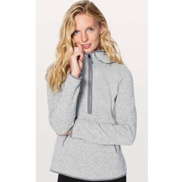 lululemon athletica Tops - Lululemon Fleece & Thank You 1/2 Zip Sweater